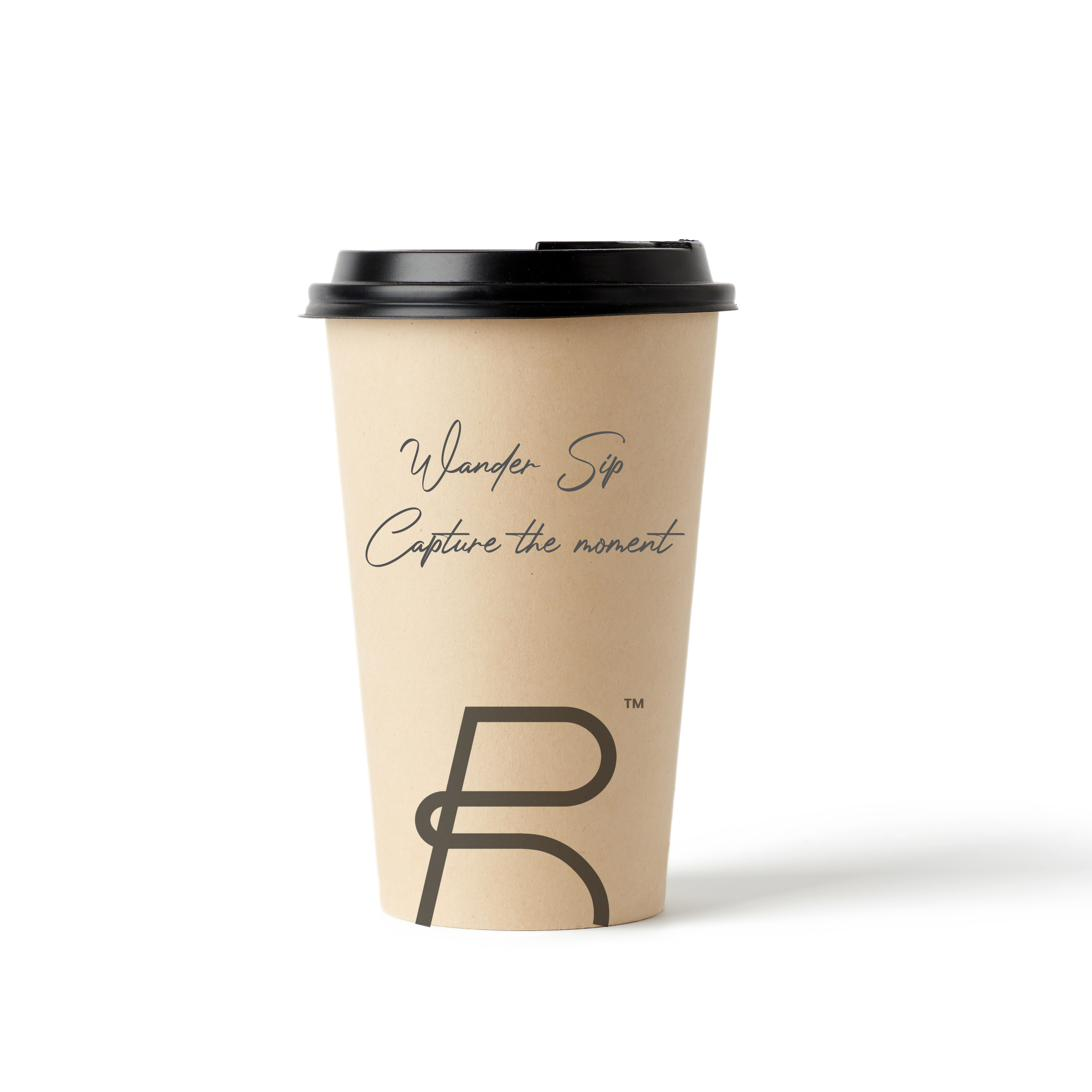 Roveshots kraft cup — Wander Sip Capture the moment